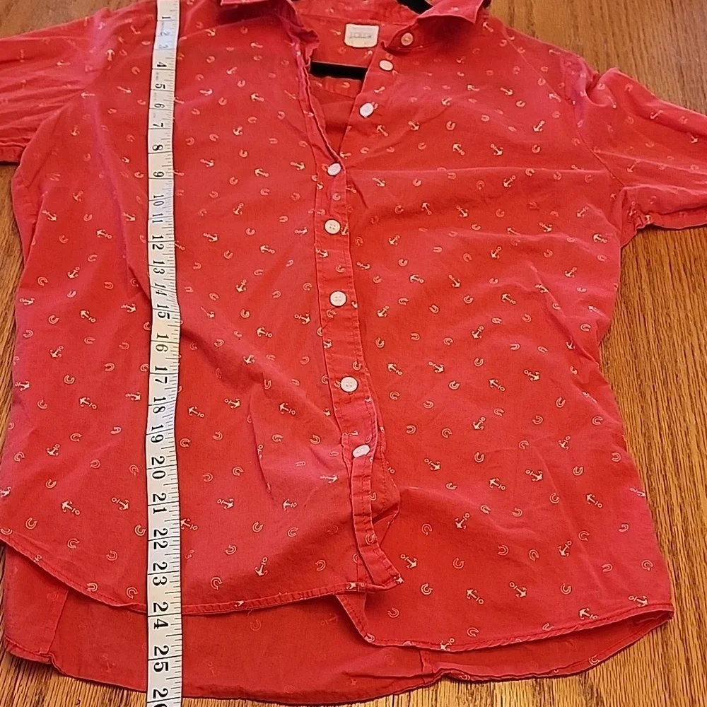 J. Crew Red Patterned Shirt